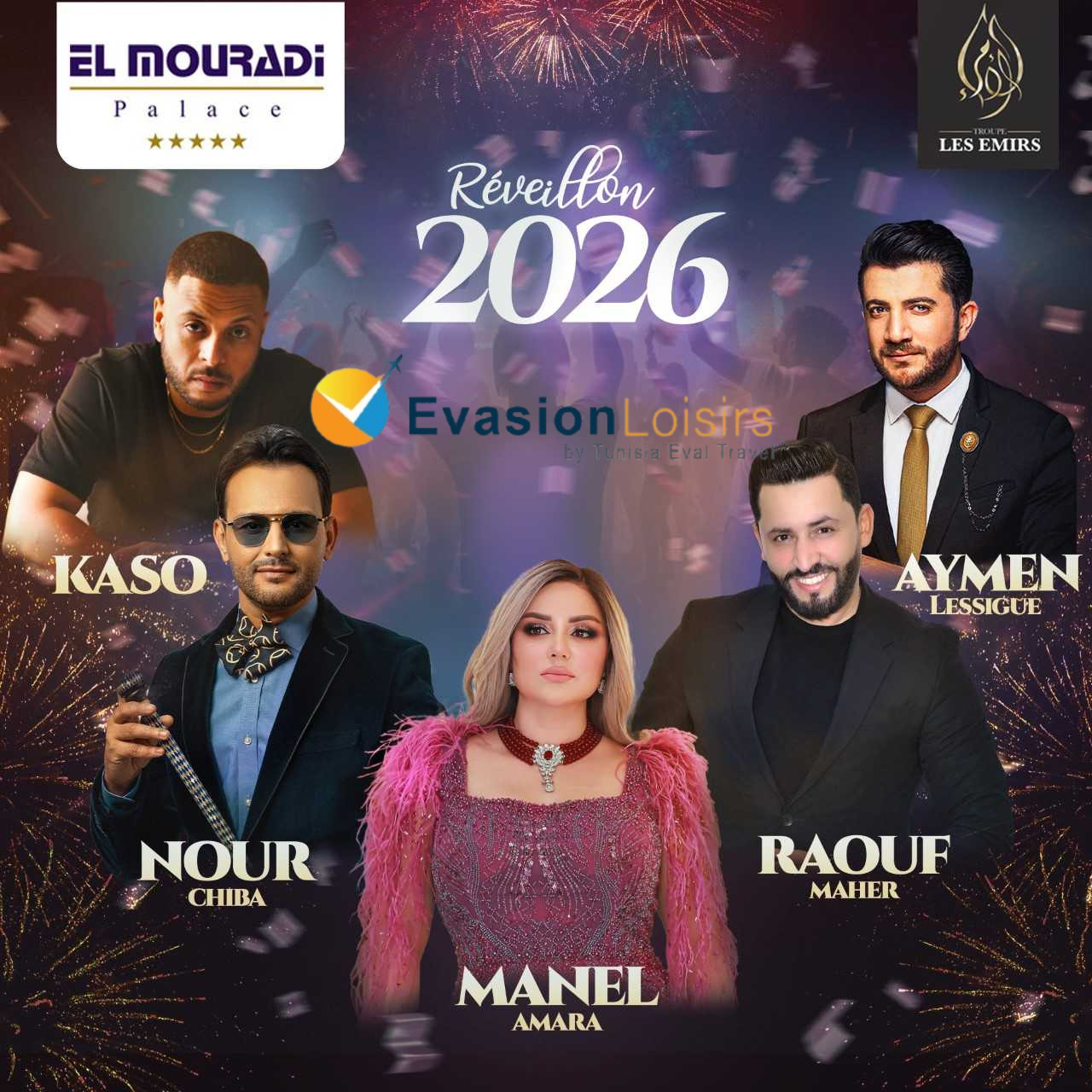 Réveillon 2026 : Accès soirée +diner Gala 